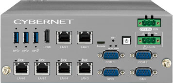 CyberEdge Ai3 Industrial Edge AI Box PC with Quad PoE Ports