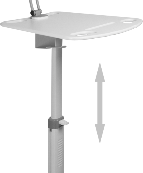 Adjustable Height on Medical Cart on Wheels